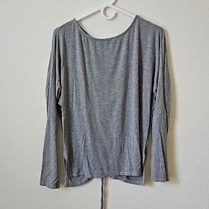 Ariella Gray tie back long sleeved shirt